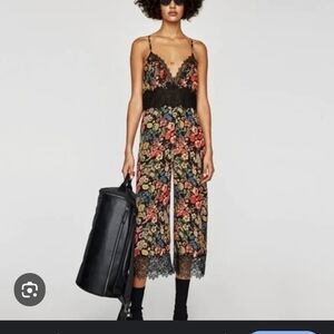 Zara Floral Lace Jumpsuit